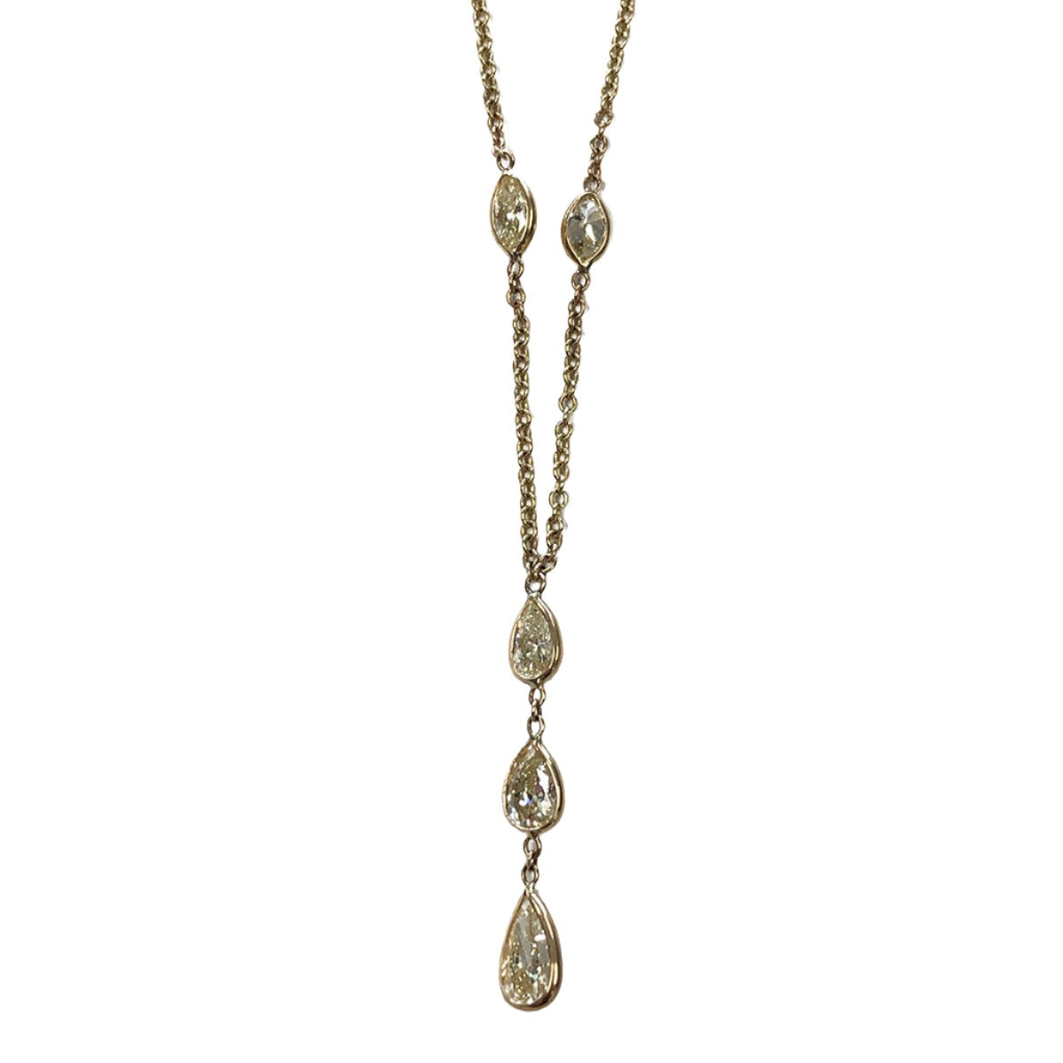 14k Gold &amp; Diamond Drop Necklace