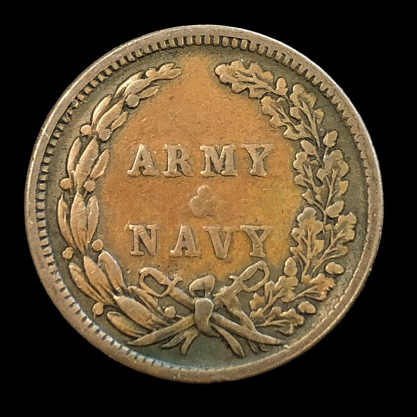 1863 Civil War Token “Army & Navy” Great Lakes Coin