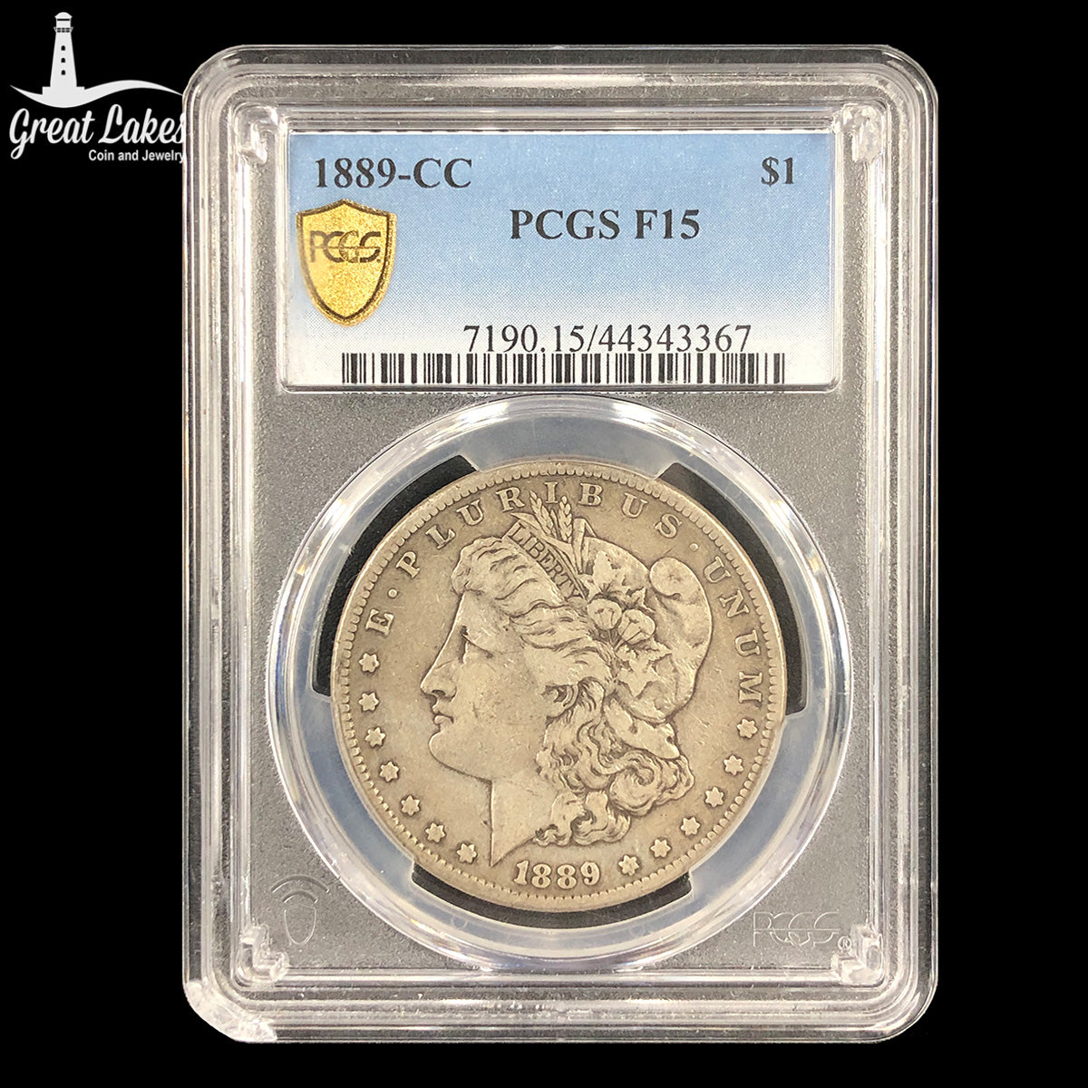 1889-CC Morgan Dollar PCGS F15