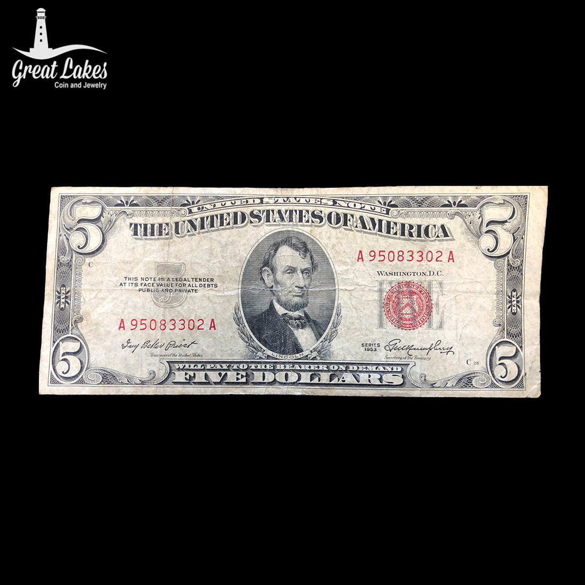 1953 $5 Legal Tender (F)