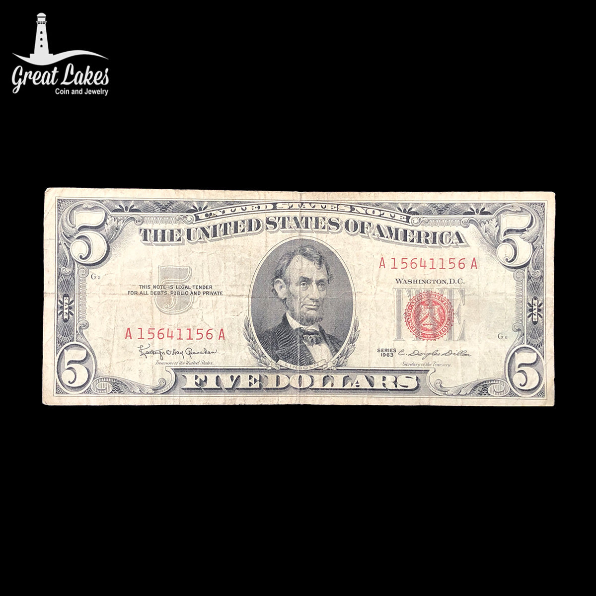 1963 $5 Legal Tender (F)