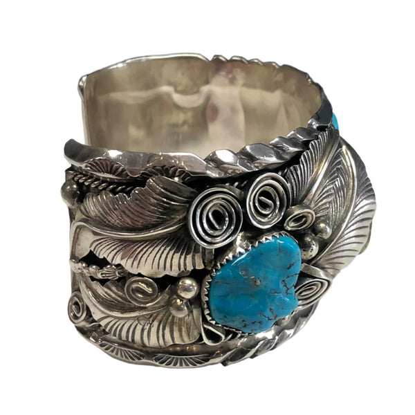 Mike Thomas Jr Navajo Silver Bear Claw Cuff - Great Lakes Coin