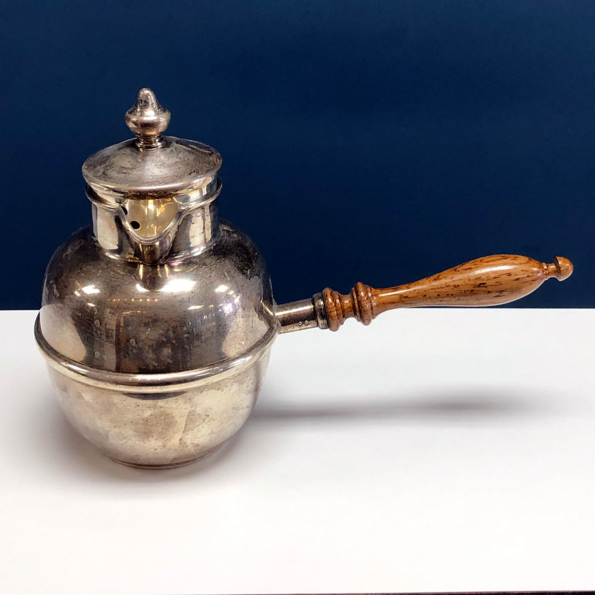 Baldwin &amp; Miller Sterling Silver Pot With Wooden Handle