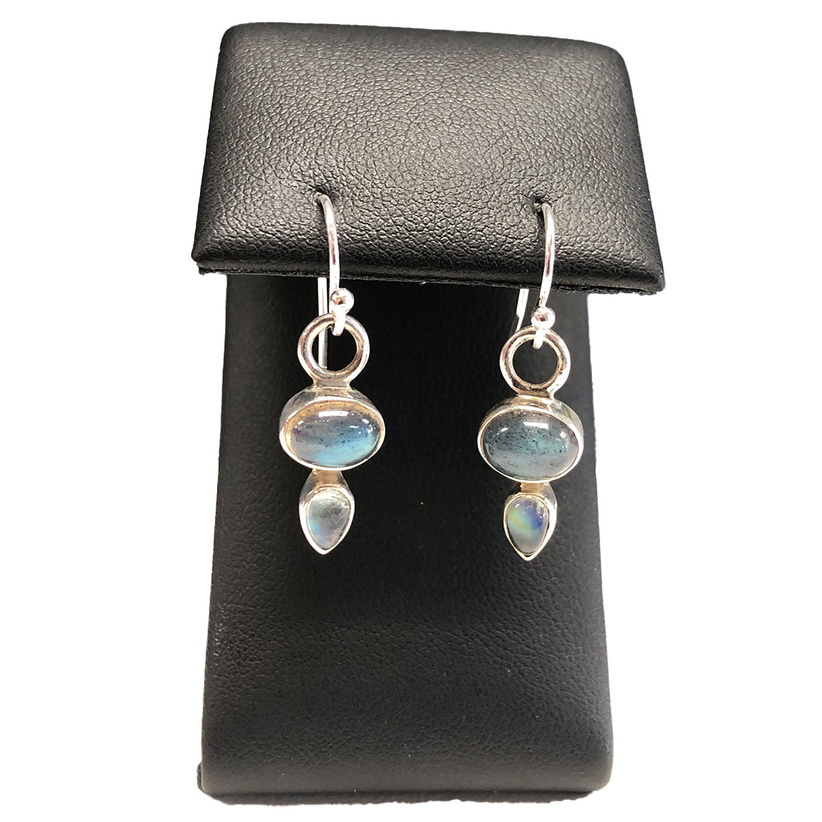 Silver Natural Aquamarine Earrings