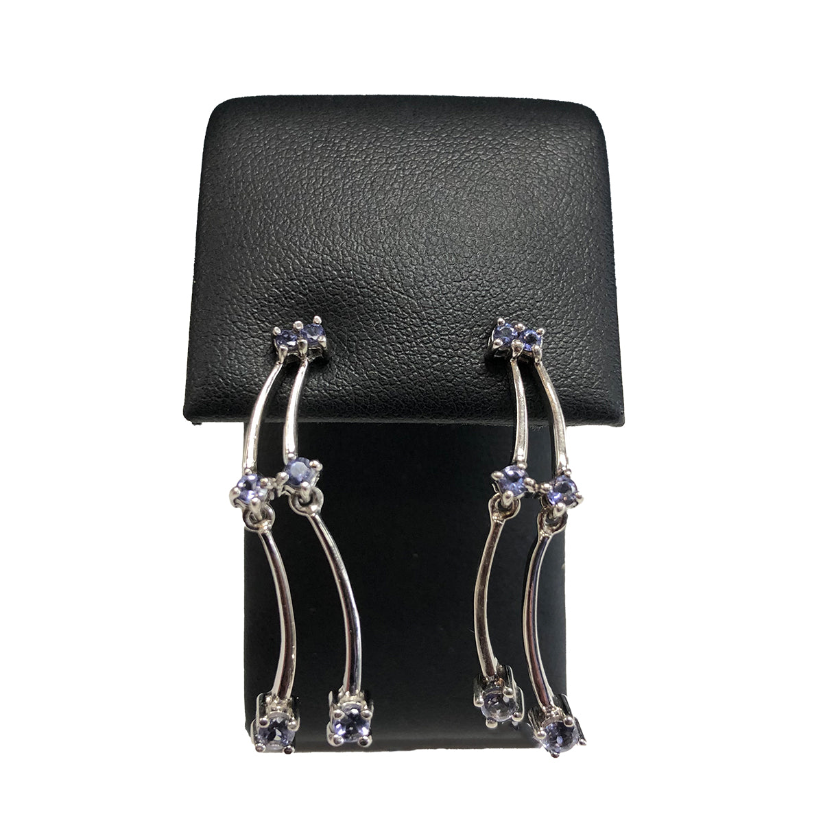 Silver &amp; Tanzanite Earrings