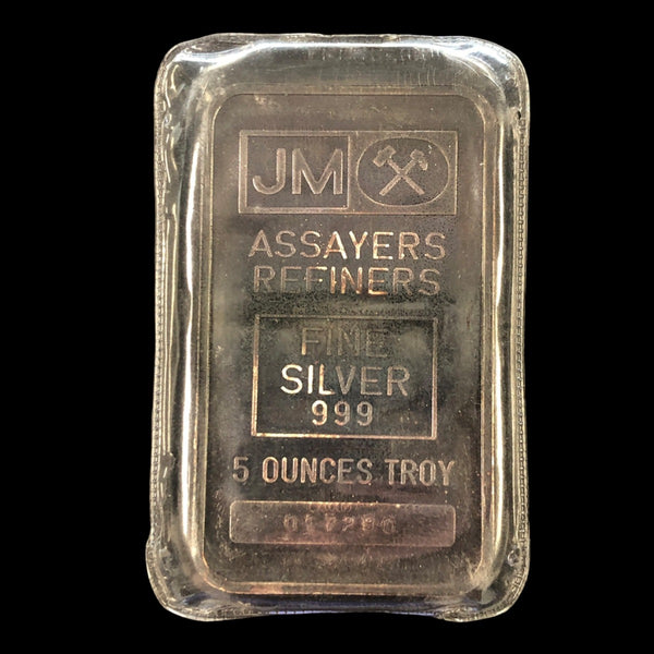 Johnson Matthey 5 oz Silver Bar - Great Lakes Coin