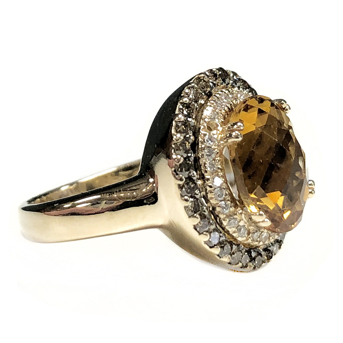 Le Vian 14k Gold Citrine &amp; Diamond Ring
