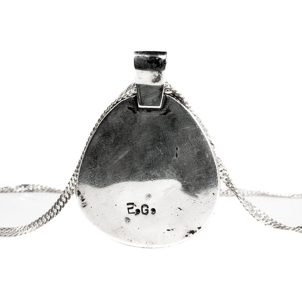 Native American Silver & Turquoise Necklace Great Lakes Coin