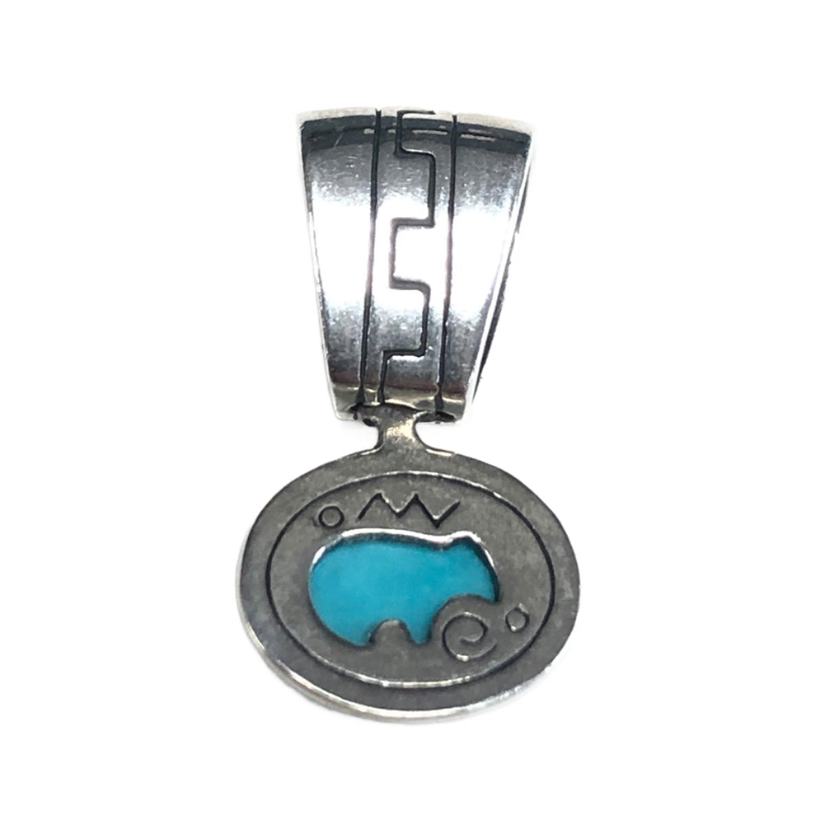 Carolyn Pollack Silver &amp; Turquoise Reversible Pendant