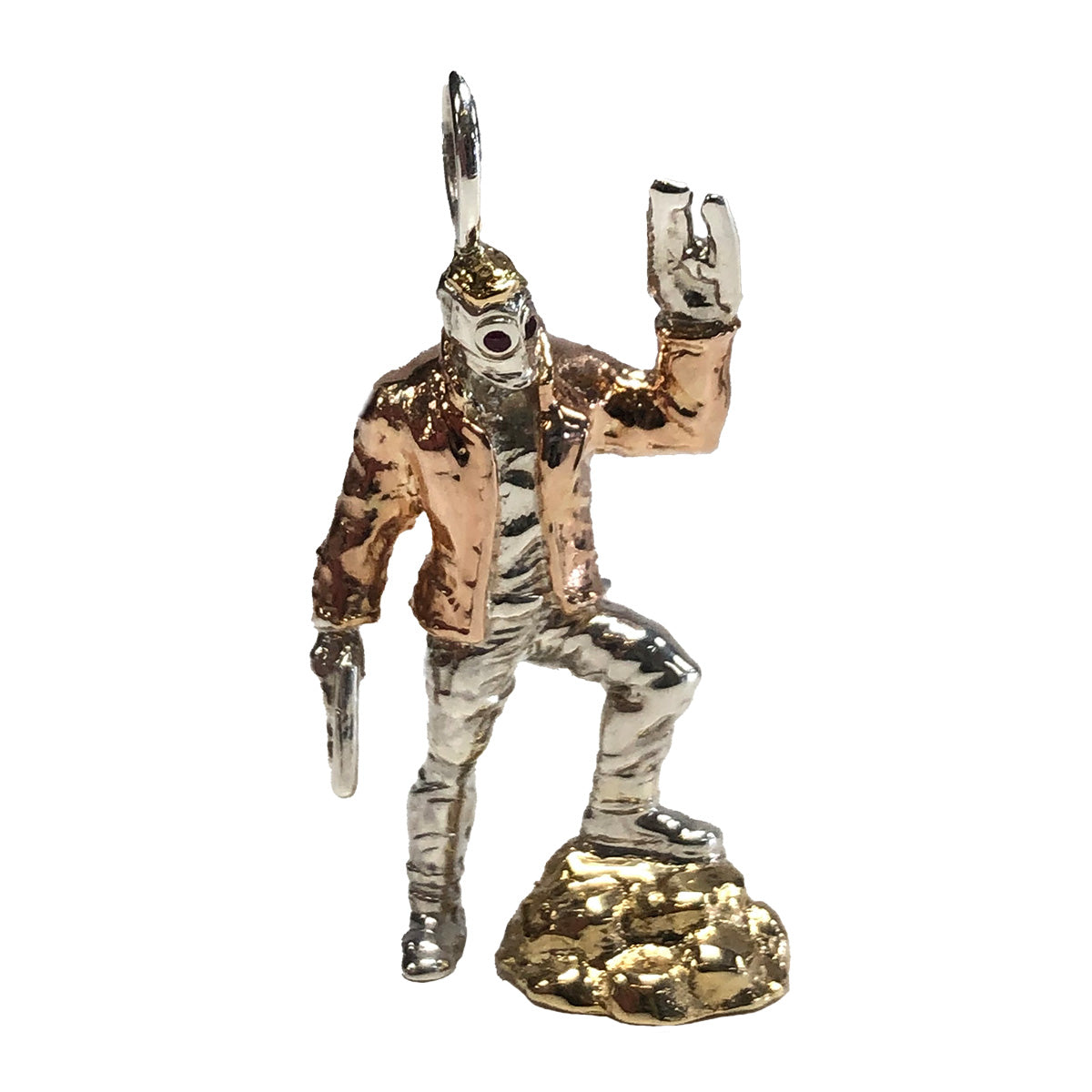 Silver 18k Gold 14k Gold &amp; Ruby Star Wars Figurine &amp; Pendant Set
