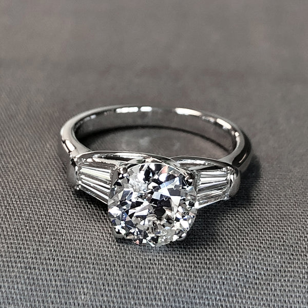 Vintage Platinum Diamond Ring Great Lakes Coin