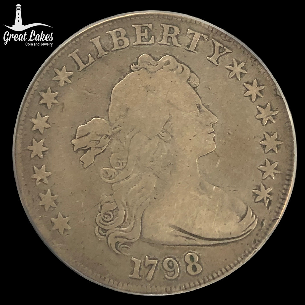 1798 Draped Bust Dollar PCGS F12