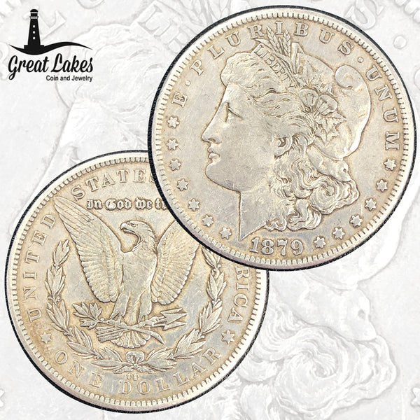1879-CC Capped Die Morgan Silver Dollar (XF) - Great Lakes Coin