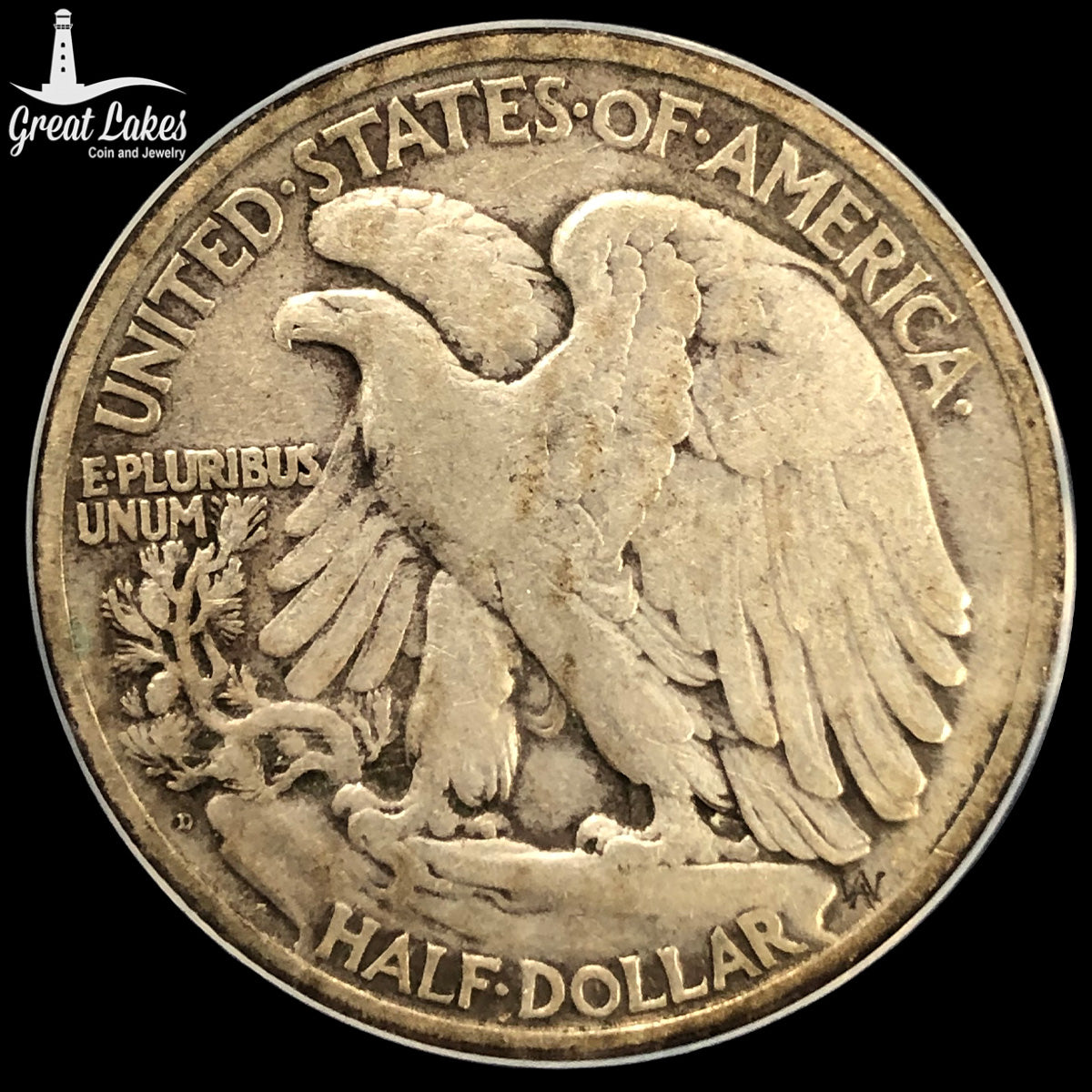 1921-D Walking Liberty Half Dollar ANACS VF25