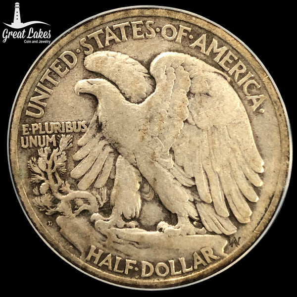 1921-D Walking Liberty Half Dollar ANACS VF25 - Great Lakes Coin