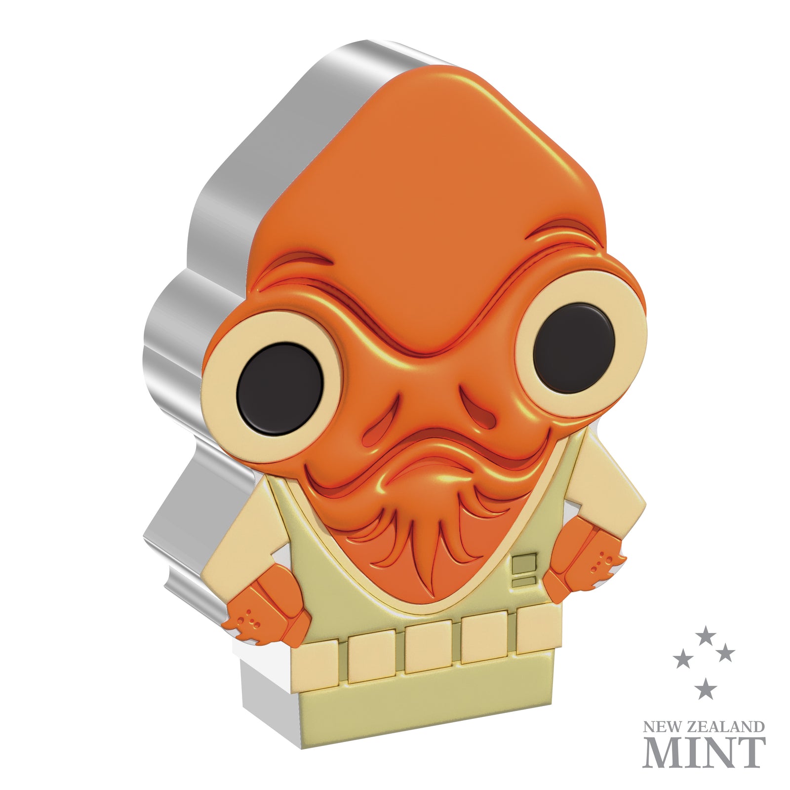 Niue Mint 2022 Star Wars Admiral Ackbar 1 oz Silver Chibi Coin