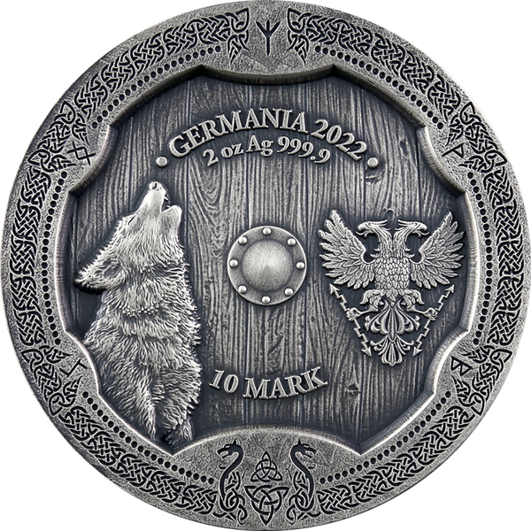 新品未開封✴︎レア✴︎アルナ額縁　モントレ　バニラ　900×900 2022 Germania Valkyries Hildegard 2 oz Silver Ultra High Relief
