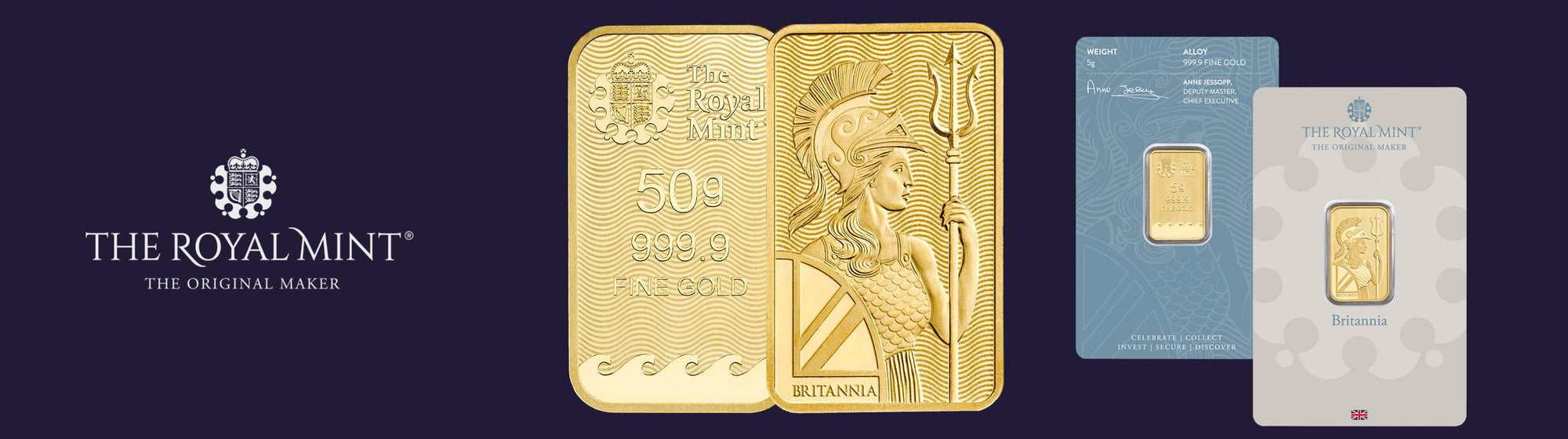 The Royal Mint Britannia Gold Bars