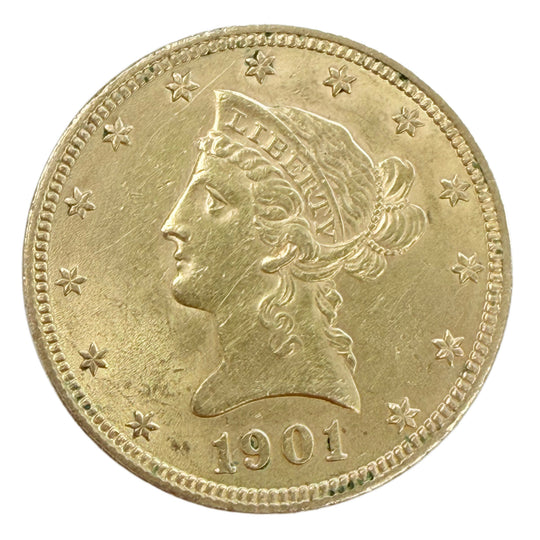 1901 $10 Liberty Gold Eagle (Low Premium)