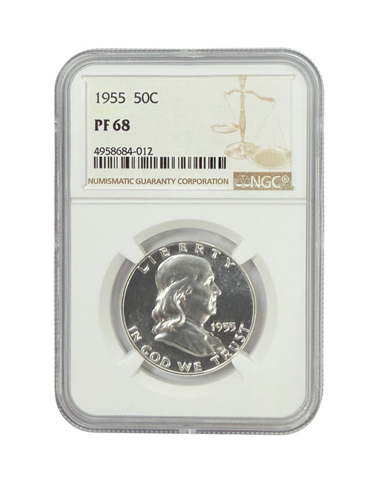 1955 Franklin Half Dollar NGC PF68