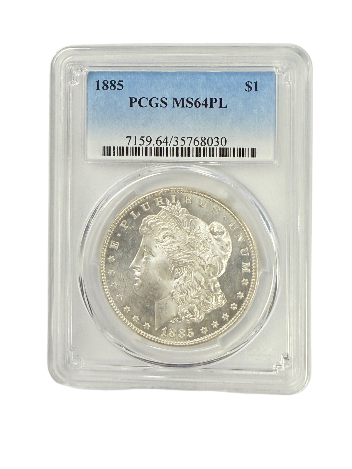 1885 Morgan Silver Dollar PCGS MS64PL