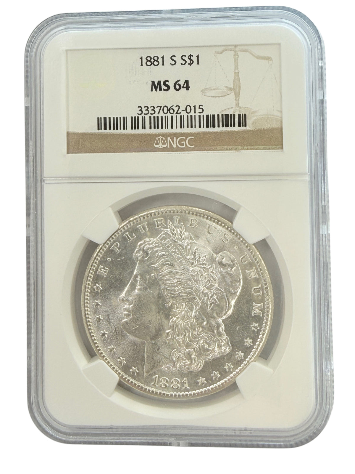 1881-S Morgan Silver Dollar NGC MS64
