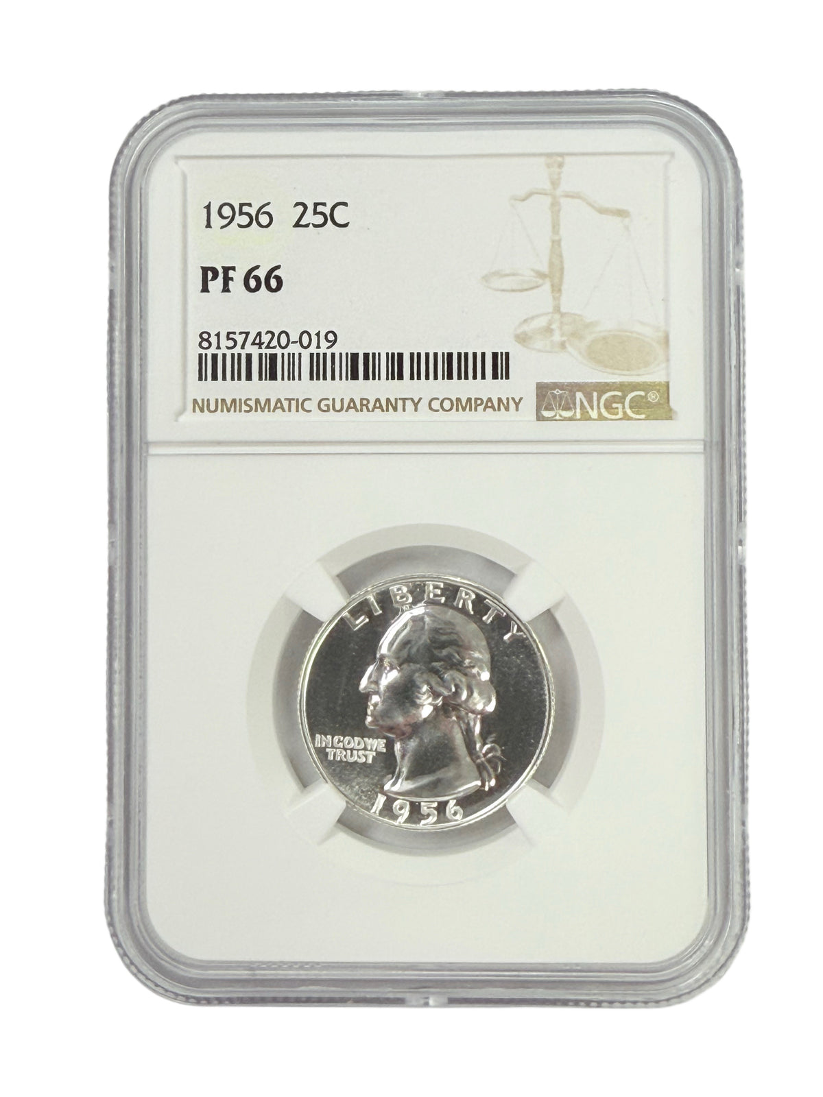 1956 Washington Quarter NGC PF66