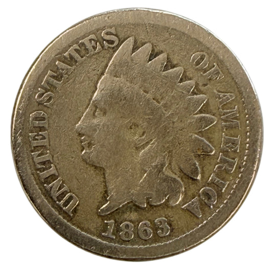 1863 Indian Head Cent (Good Details)