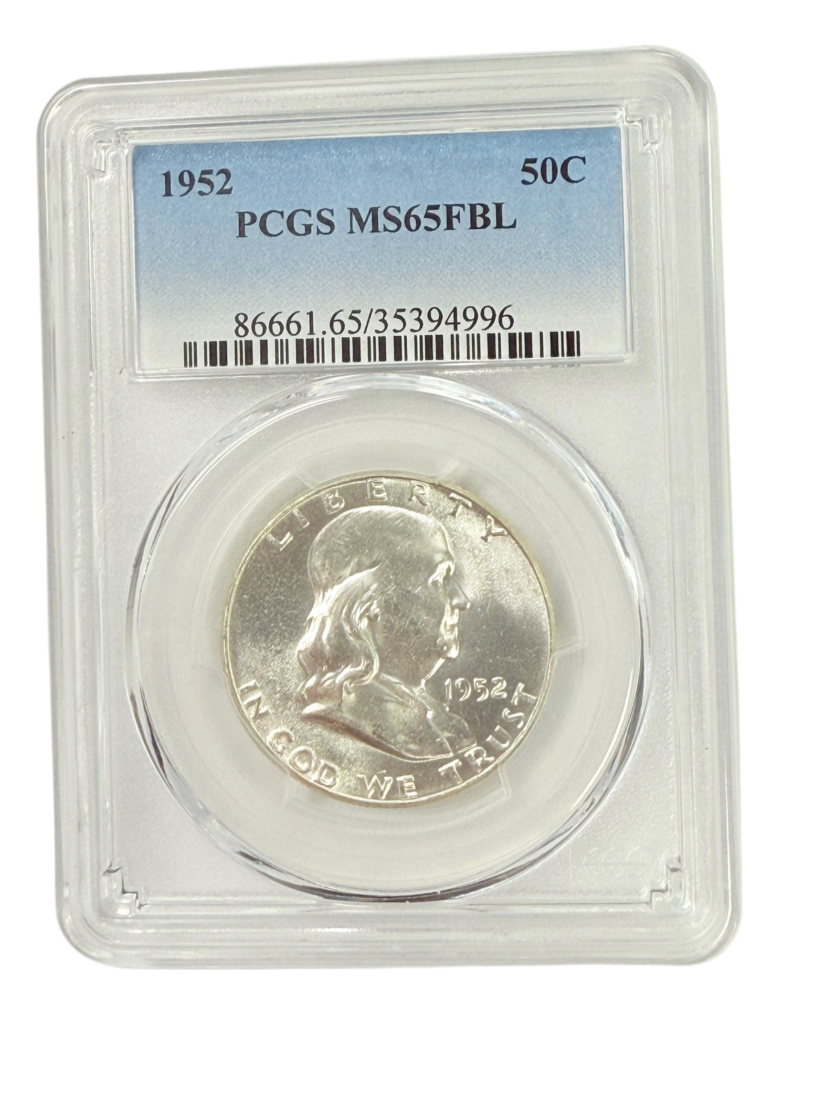 1952 Franklin Half Dollar PCGS MS65 FBL