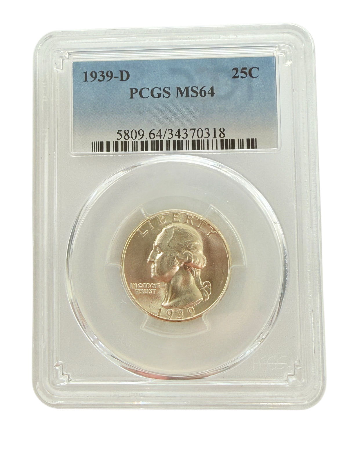 1939-D Washington Quarter PCGS MS64