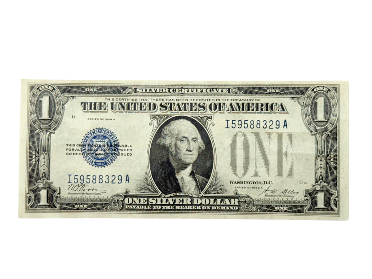 1928-A $1 Silver Certificate Funnyback (XF)