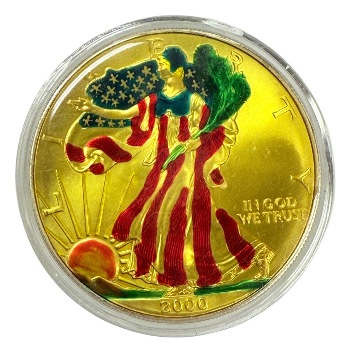 2000 1 oz Colorized American Silver Eagle