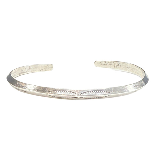Engraved Silver Bangle