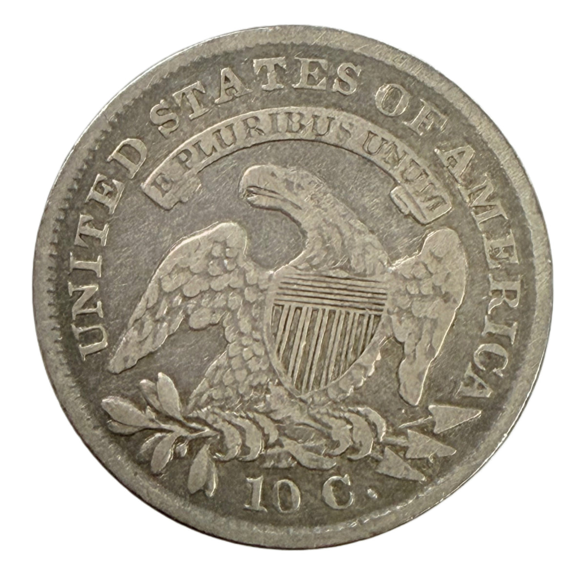 1836 Capped Bust Dime (F)