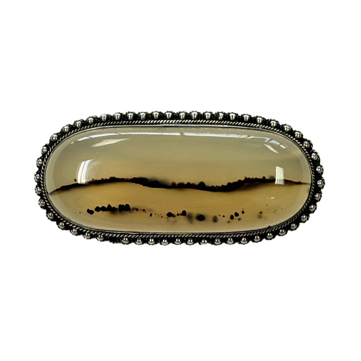 Silver & Gemstone Pin