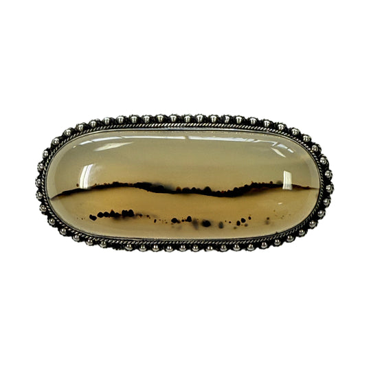 Silver & Gemstone Pin