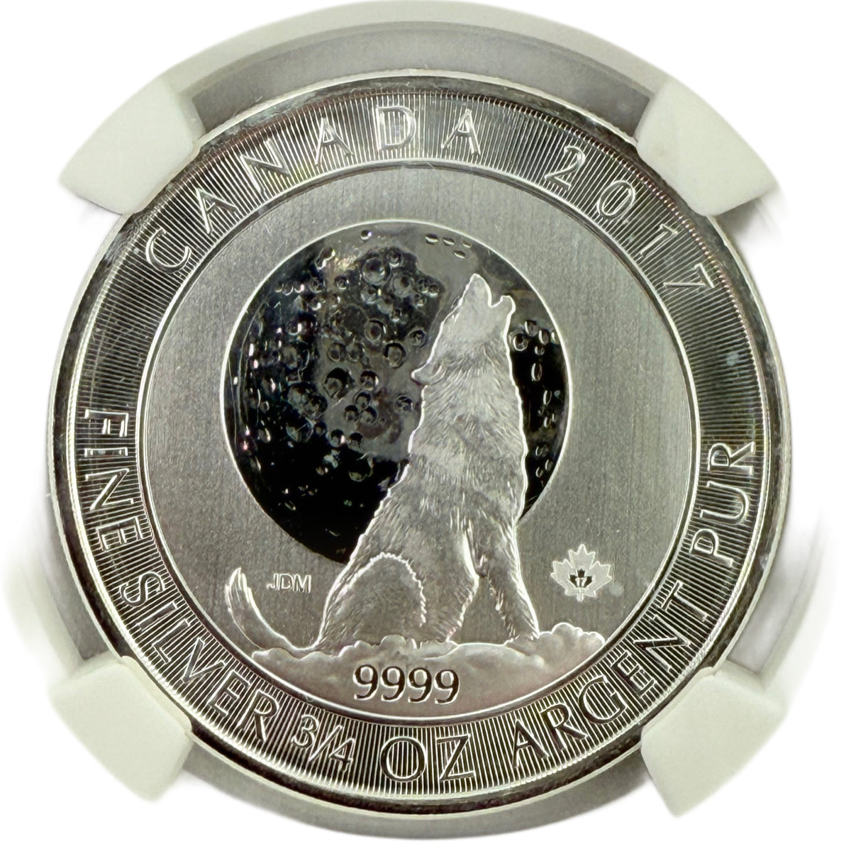 2017 Canada $2 3/4 oz Silver Wolf Moon NGC MS69 FR