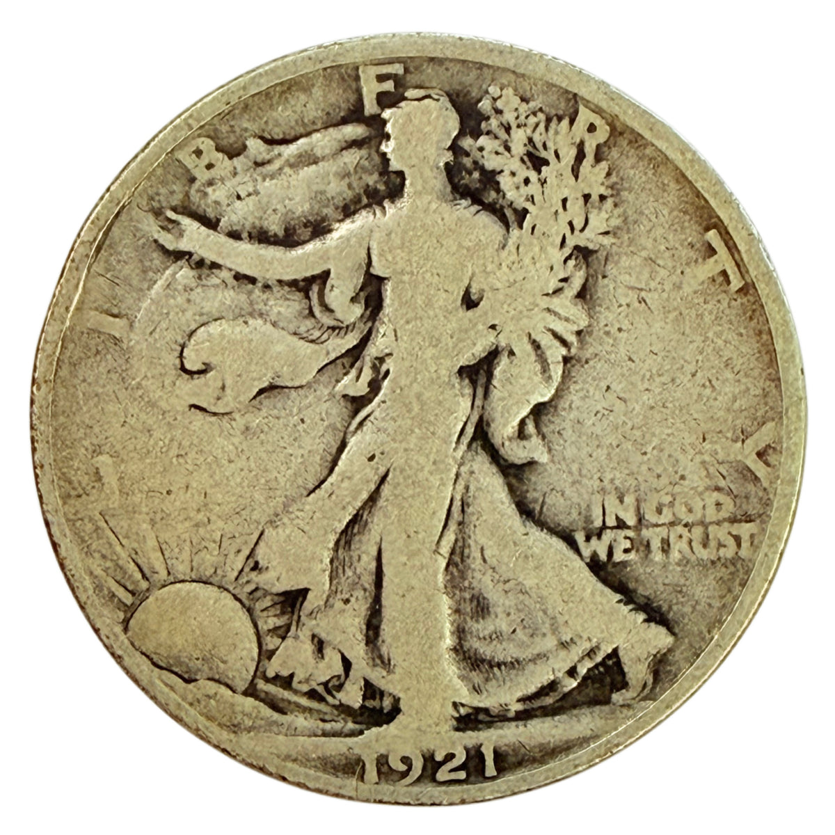 1921-S Walking Liberty Half Dollar (G Details)