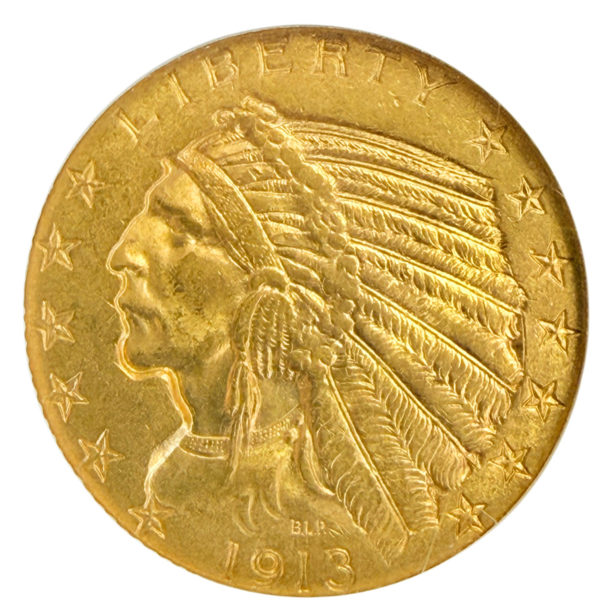 1913 $5 Indian Gold Half Eagle NGC MS62