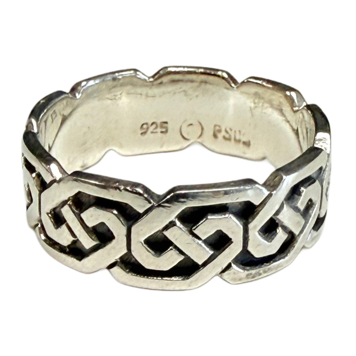 Abstract Silver Ring