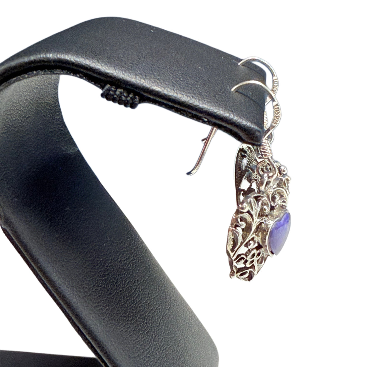 Silver & Sodalite Heart Earrings