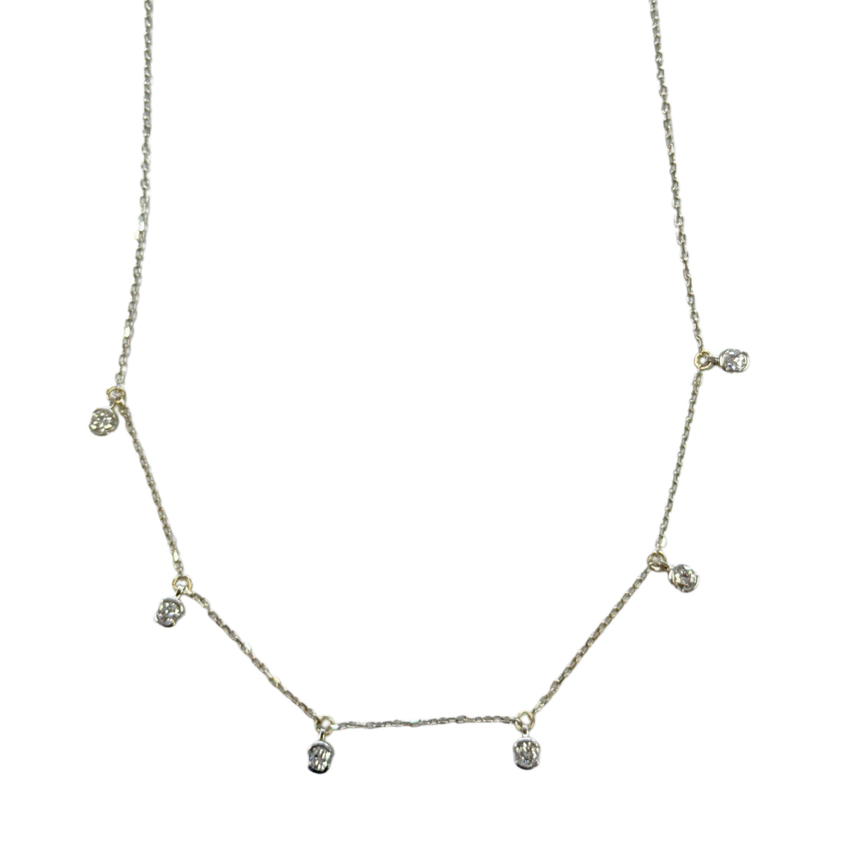 14k White Gold Diamond Necklace
