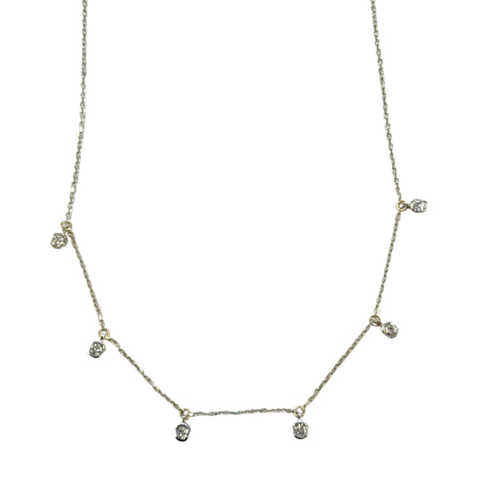 14k White Gold Diamond Necklace