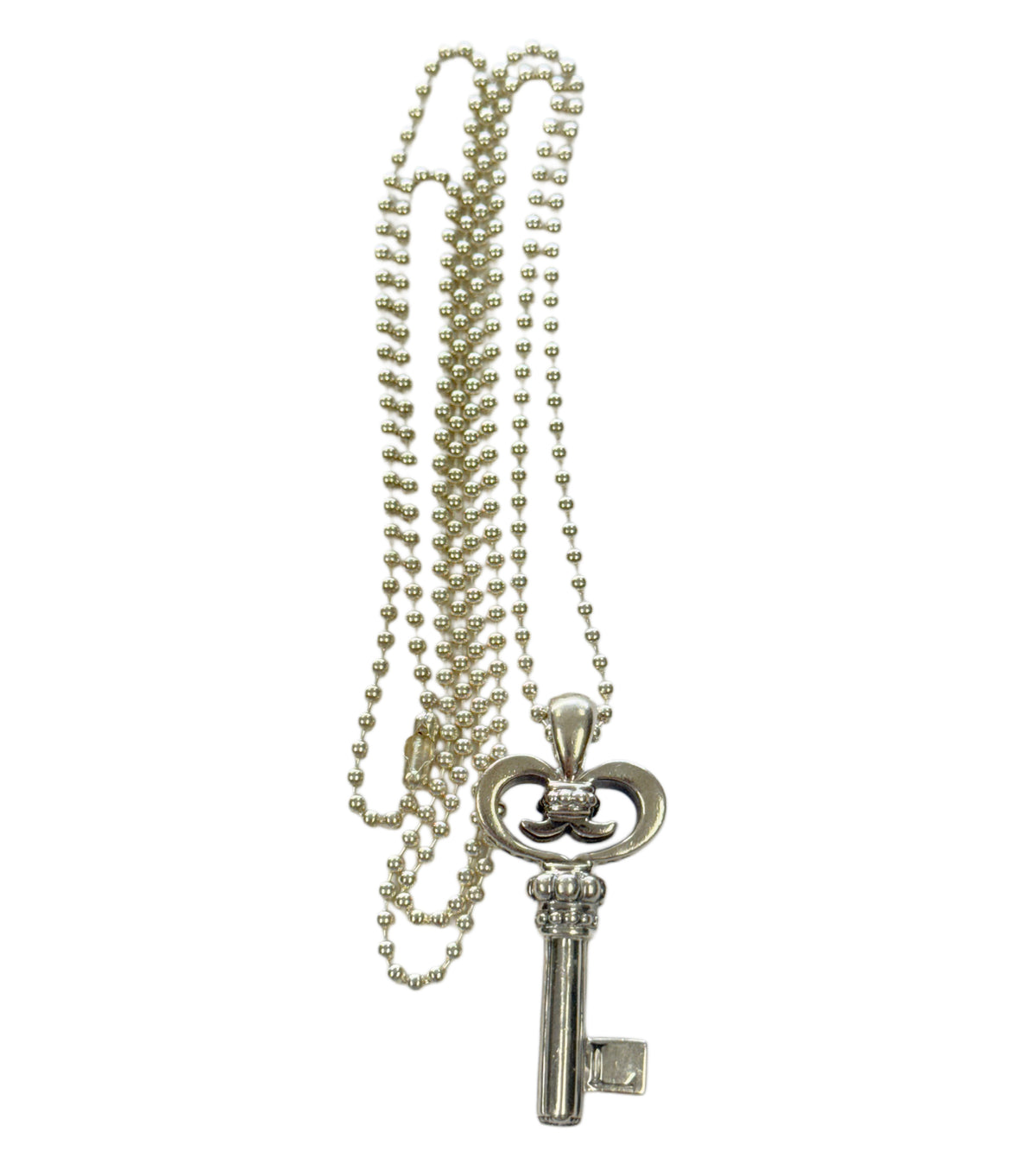 Lagos Sterling Caviar Key Necklace