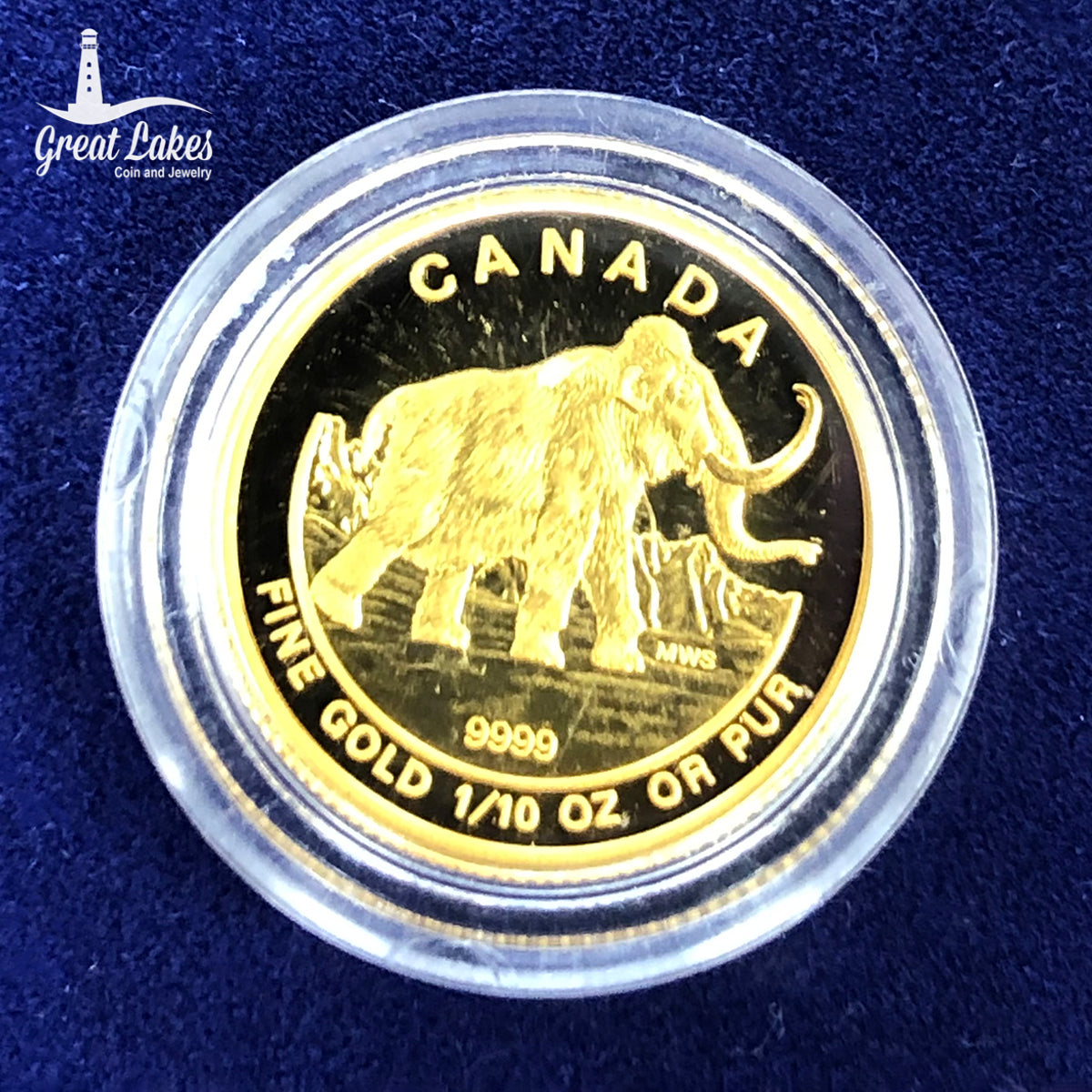 2014 Canadian 1/10 oz Gold Woolly Mammoth