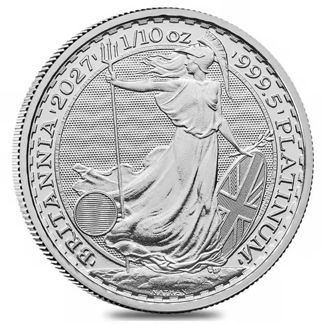 2027 Britain 1/10 oz Platinum Britannia (BU)