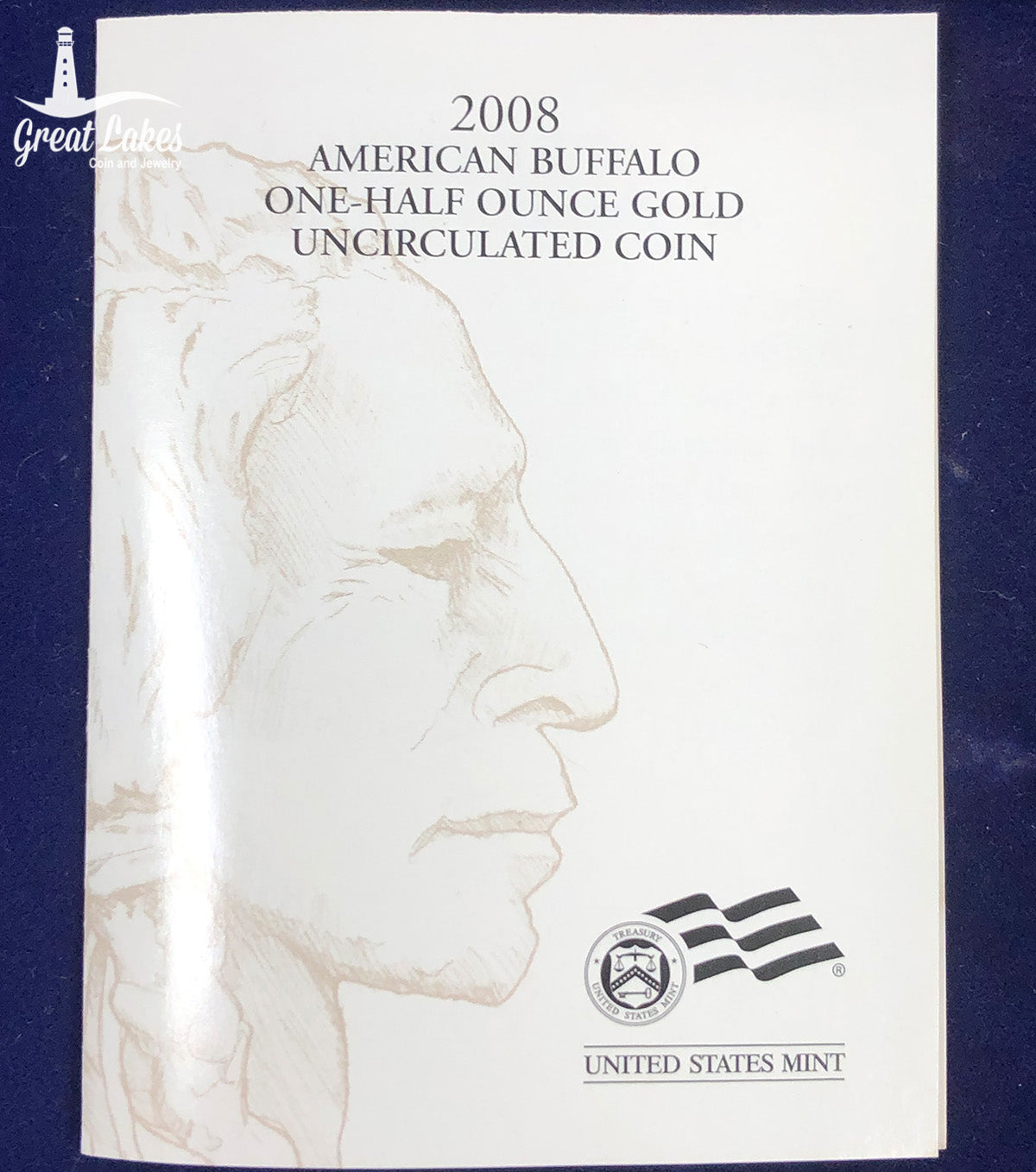 2008-W 1/2 Oz Burnished American Gold Buffalo (With Box & CoA)