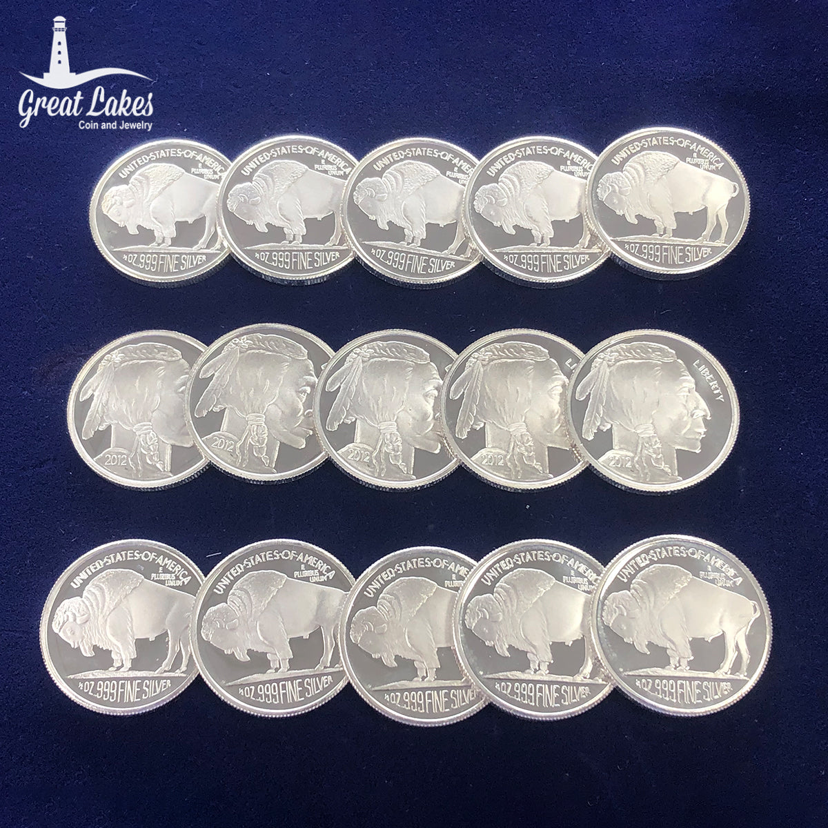 Tube of 1/2 oz Silver Buffalo Rounds (Secondary Market)