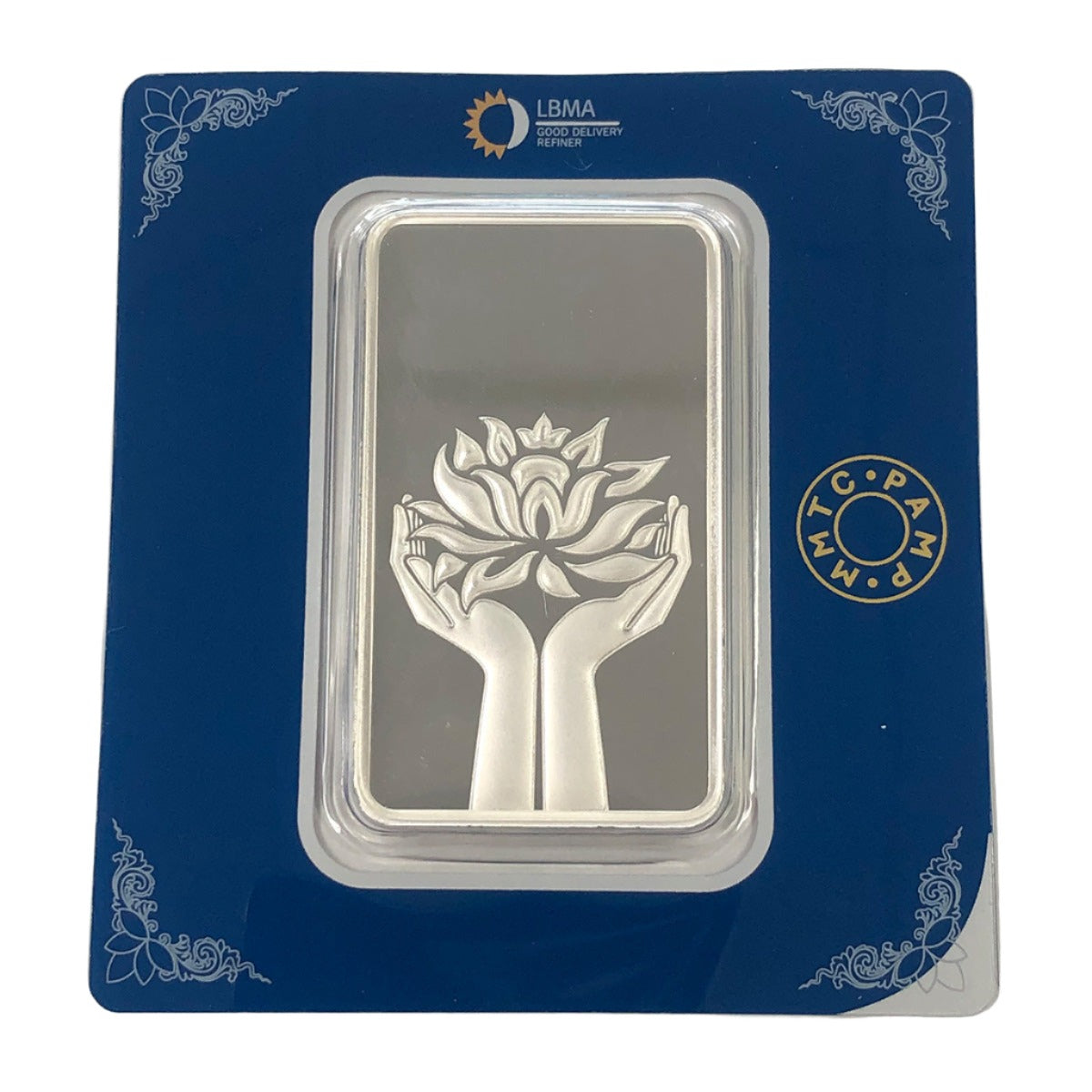 Pamp 100 g Silver Lotus Bar (Secondary) (In Assay)