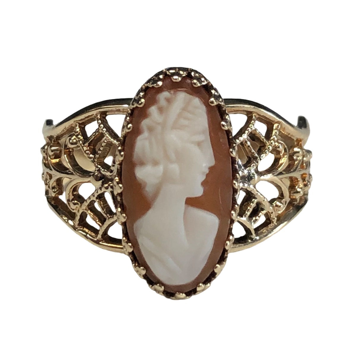 10k gold cameo 2024 ring